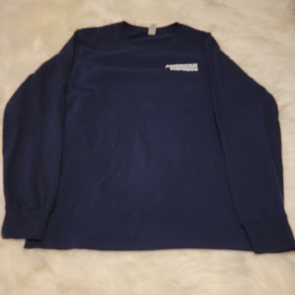 American Express Men's Long-Sleeve T-Shirt, Navy, Size M - Picture 1 of 4